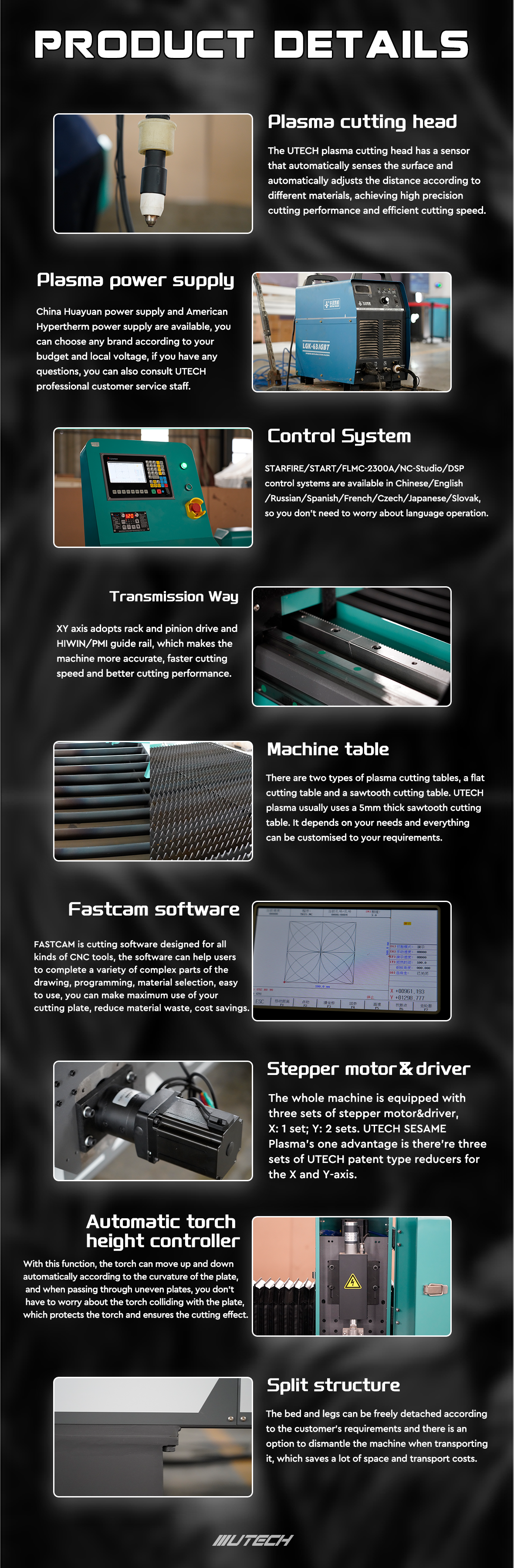 chi tiết máy cắt plasma cnc